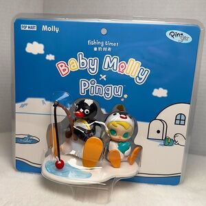 POP MART Baby Molly × PINGU Fishing Time Figure *SEALED/NEW* LIMITED